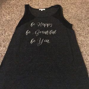 Be happy be beautiful be you tank